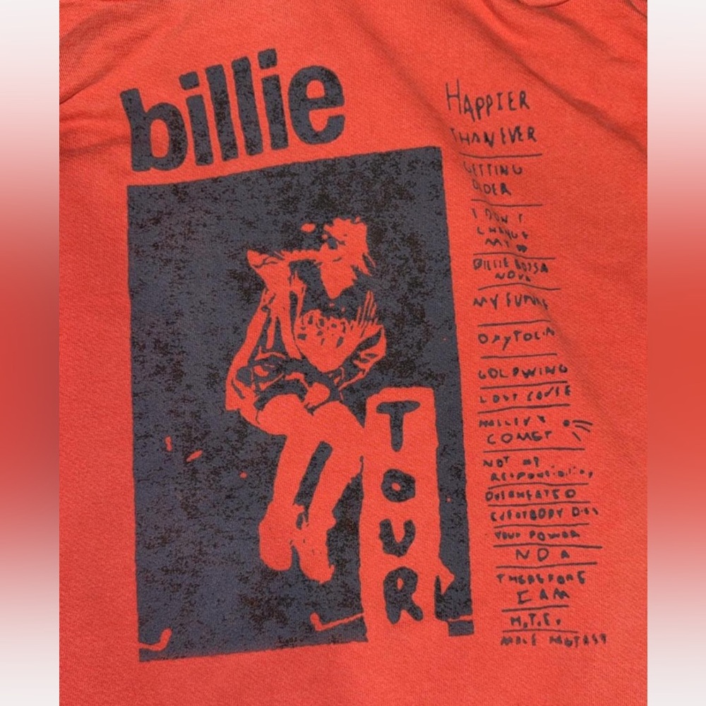 Billie Eilish Orange Tour Sweatshirt